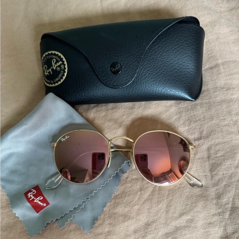 Pink Round Mirrored Raybans